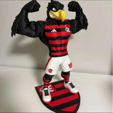 Mascote Urubu Rei Do Flamengo Camisa 10 Colecionável + Escudo